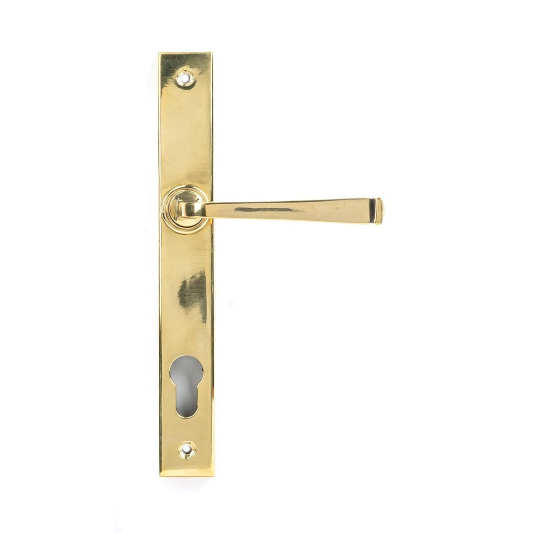 Aged Brass Avon Slimline Lever Espag. Lock Set