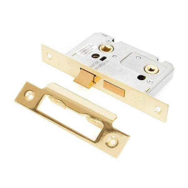 Electro Brassed 2½" Bathroom Mortice Lock