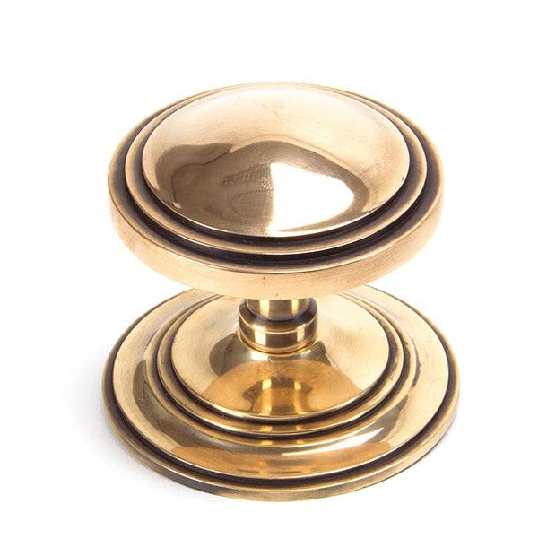 Polished Bronze Art Deco Centre Door Knob