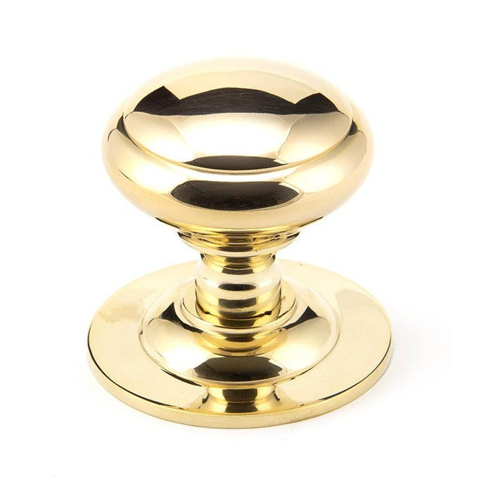 Polished Brass Round Centre Door Knob