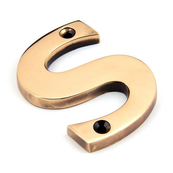 Polished Bronze Letter S