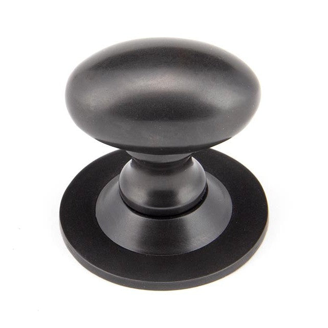 Aged Bronze Oval Cabinet Knob 33mm