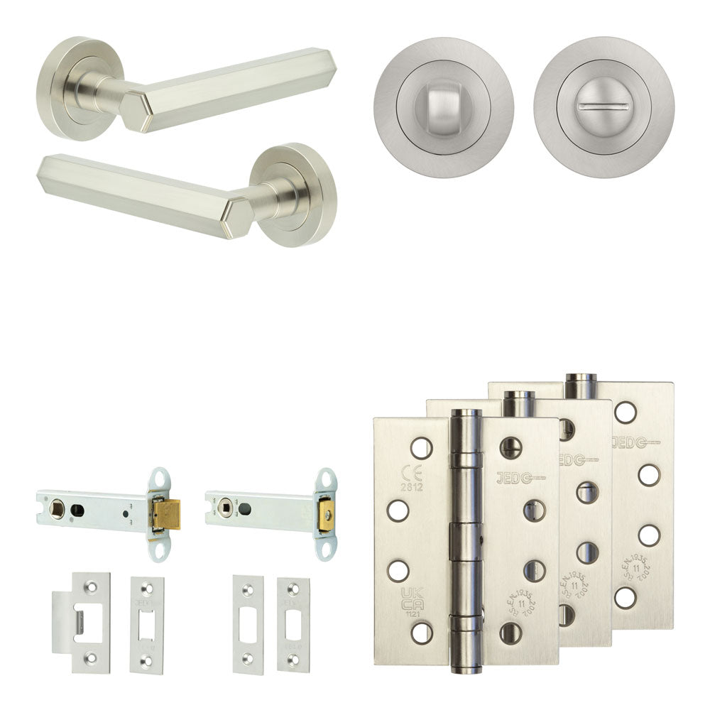 Hex Tubular Bathroom Pack – Standard Thumb Turn