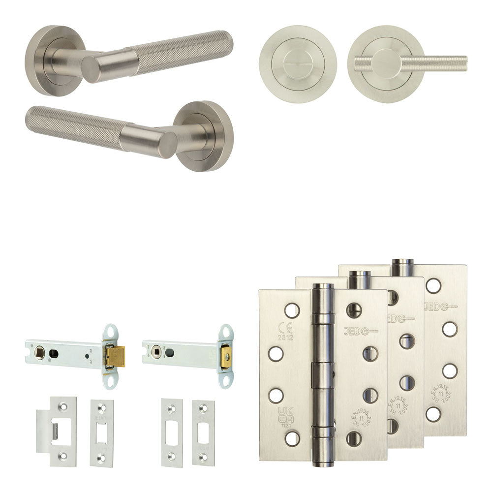 Bari Tubular Bathroom Pack – Knurled Thumb Turn