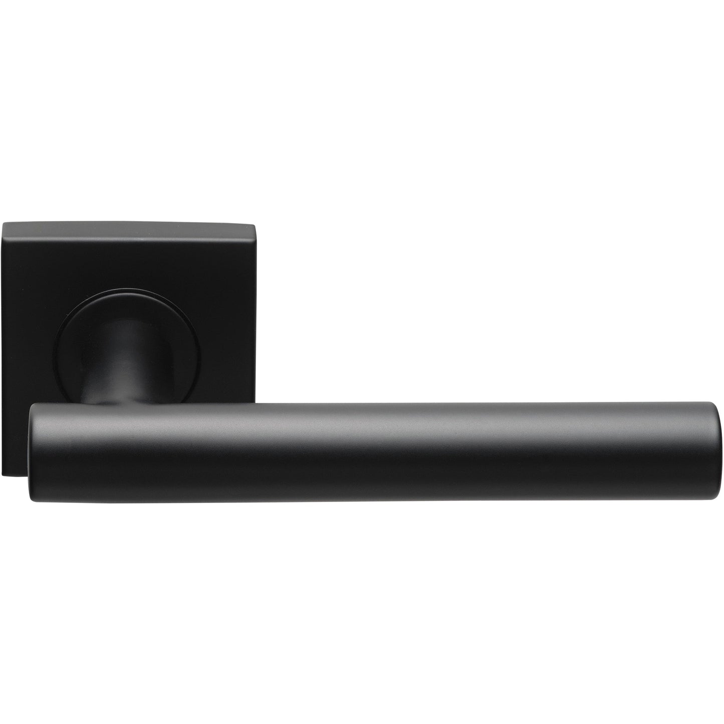 LB7-19BSQR53 - Sprung Door Handle On Square Rose