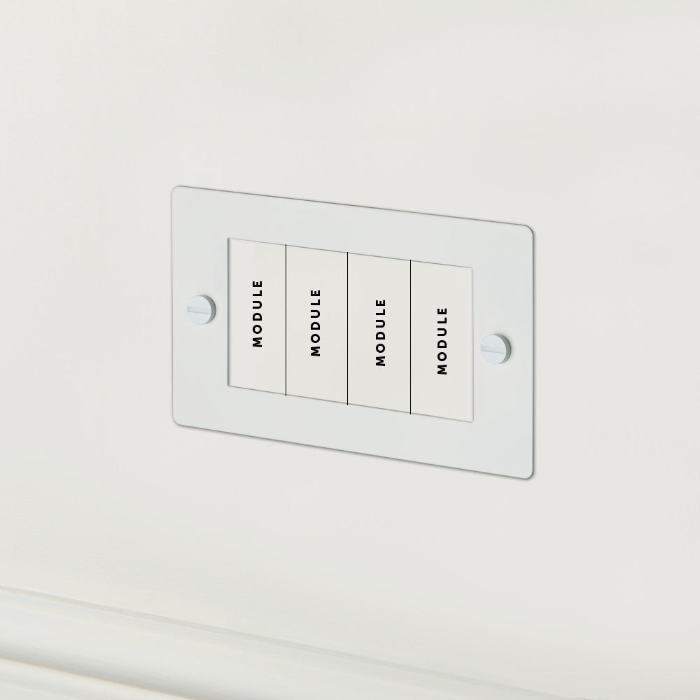 2G EURO PLATE - 4 MOD / WHITE