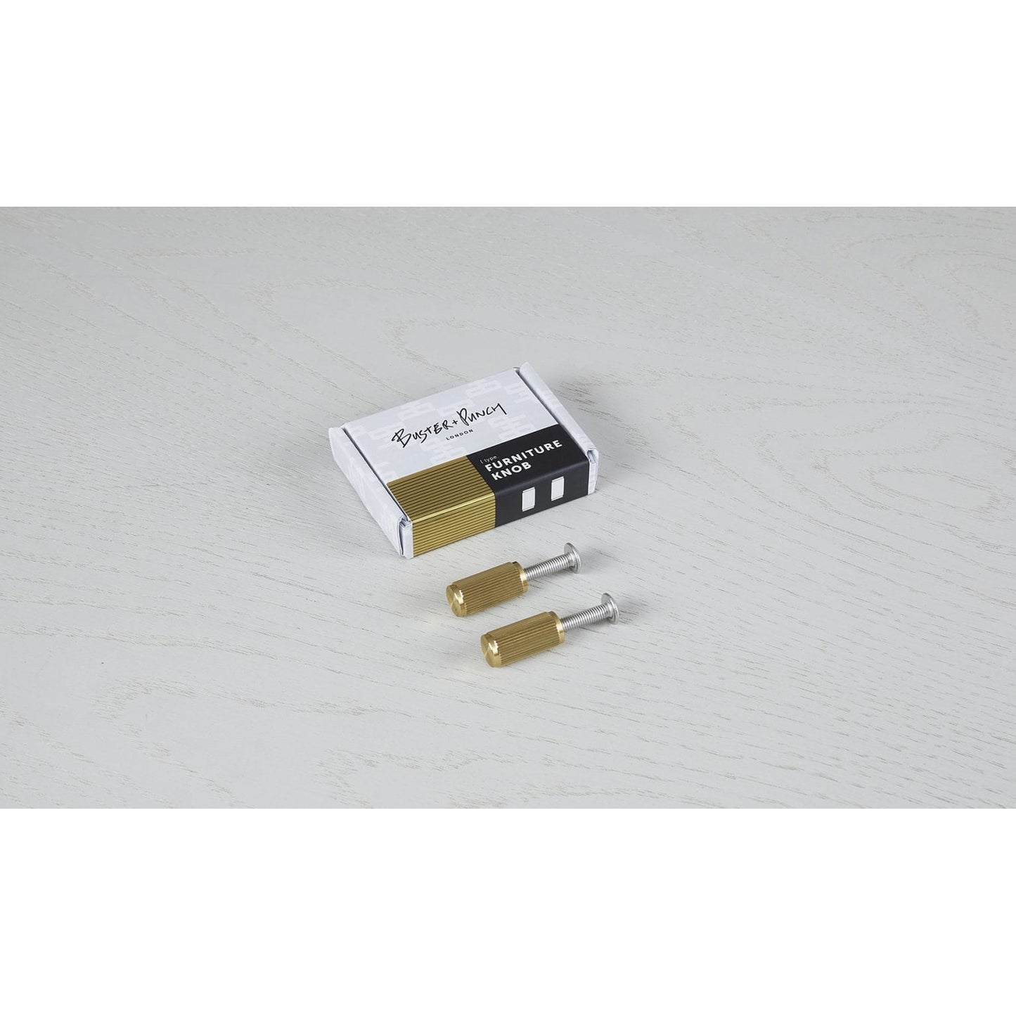 FURNITURE KNOB / LINEAR / BRASS