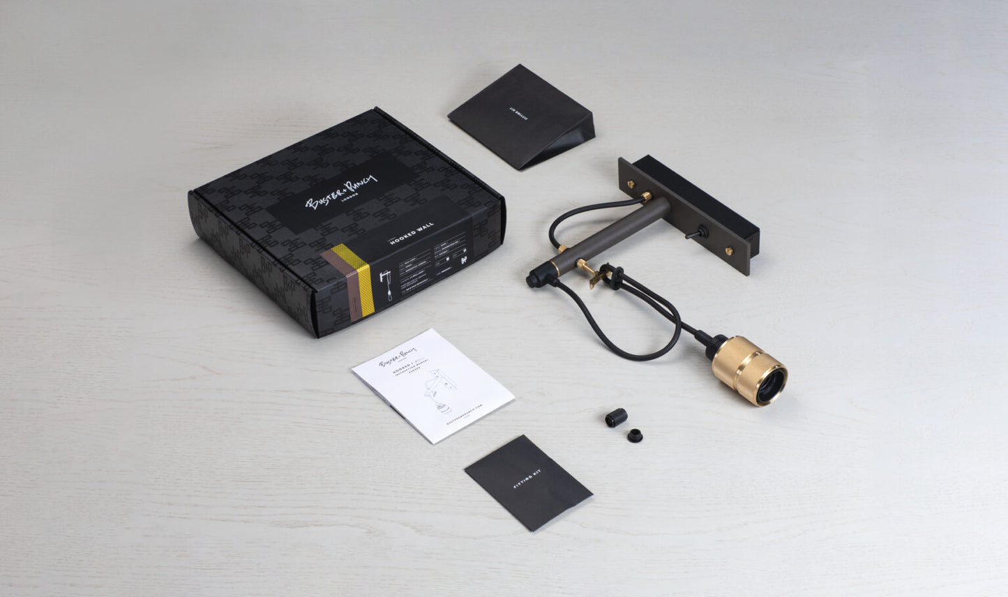 HOOKED WALL / NUDE / GRAPHITE / BRASS