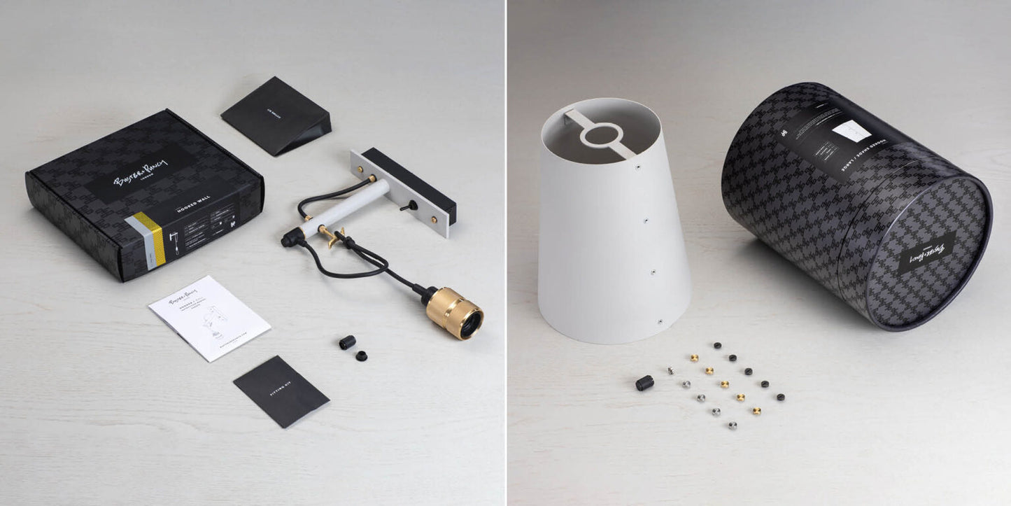 HOOKED WALL / LARGE / STONE / BRASS