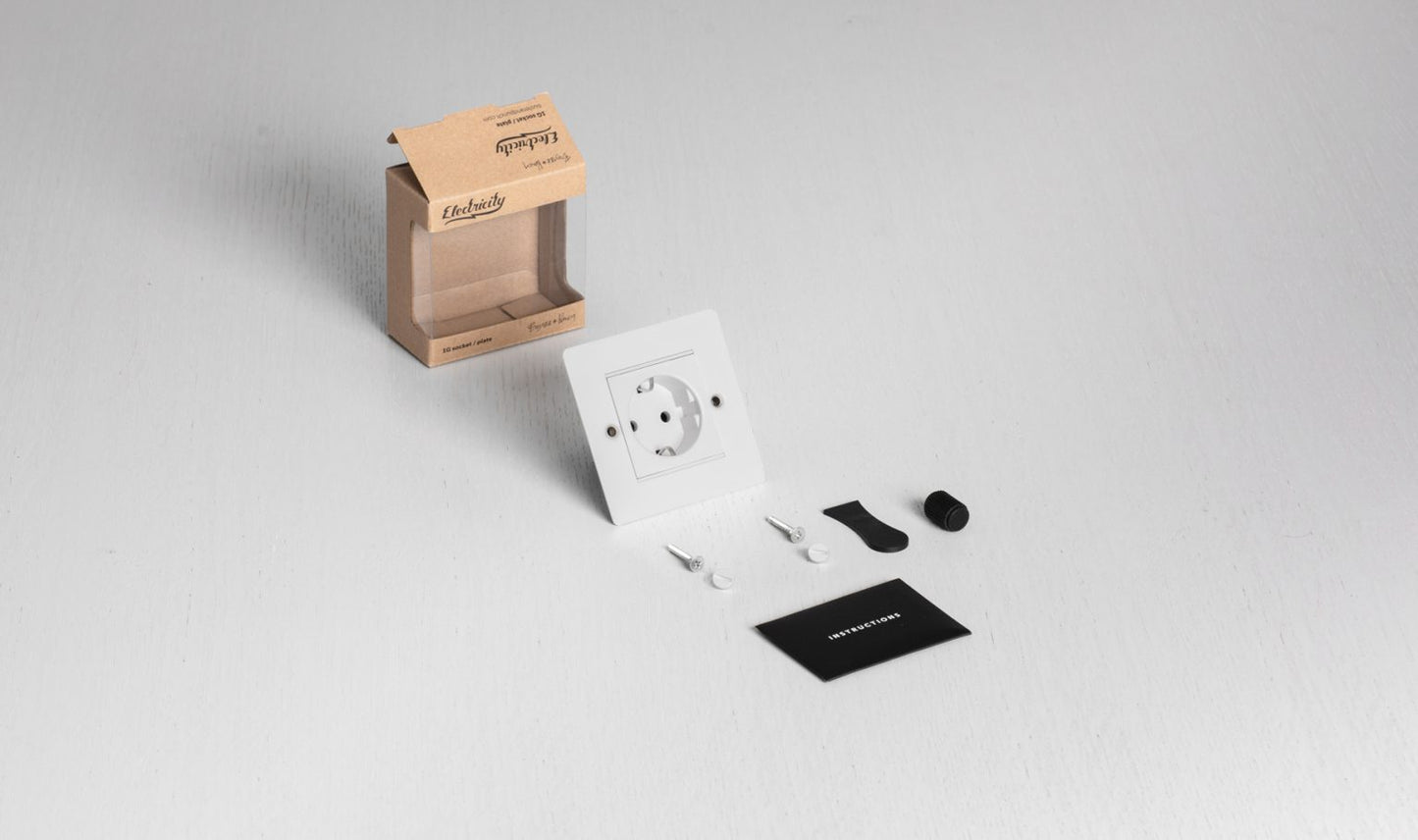 1G UK PLUG SOCKET / WHITE