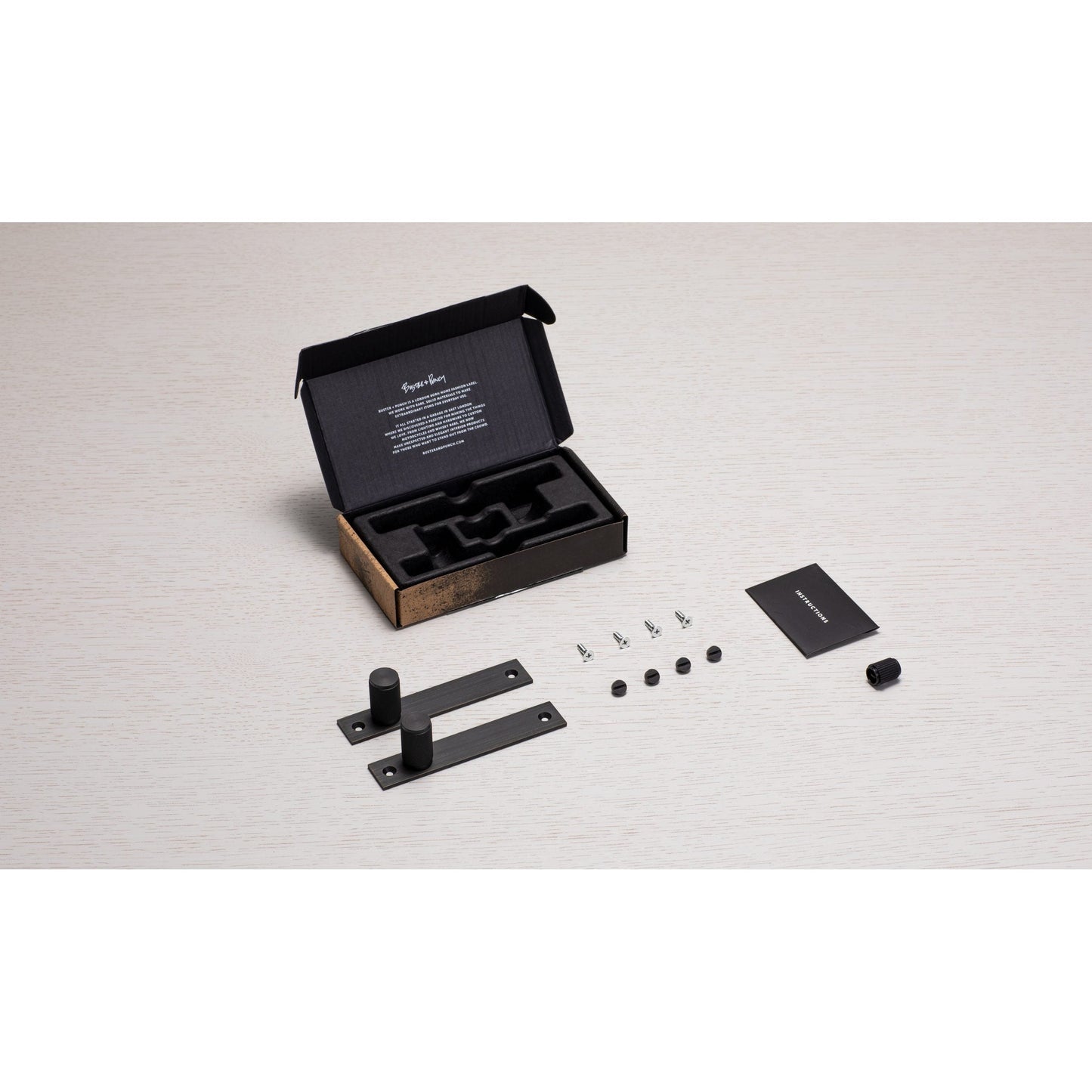 FURNITURE KNOB / PLATE / CROSS / SMOKED BRONZE