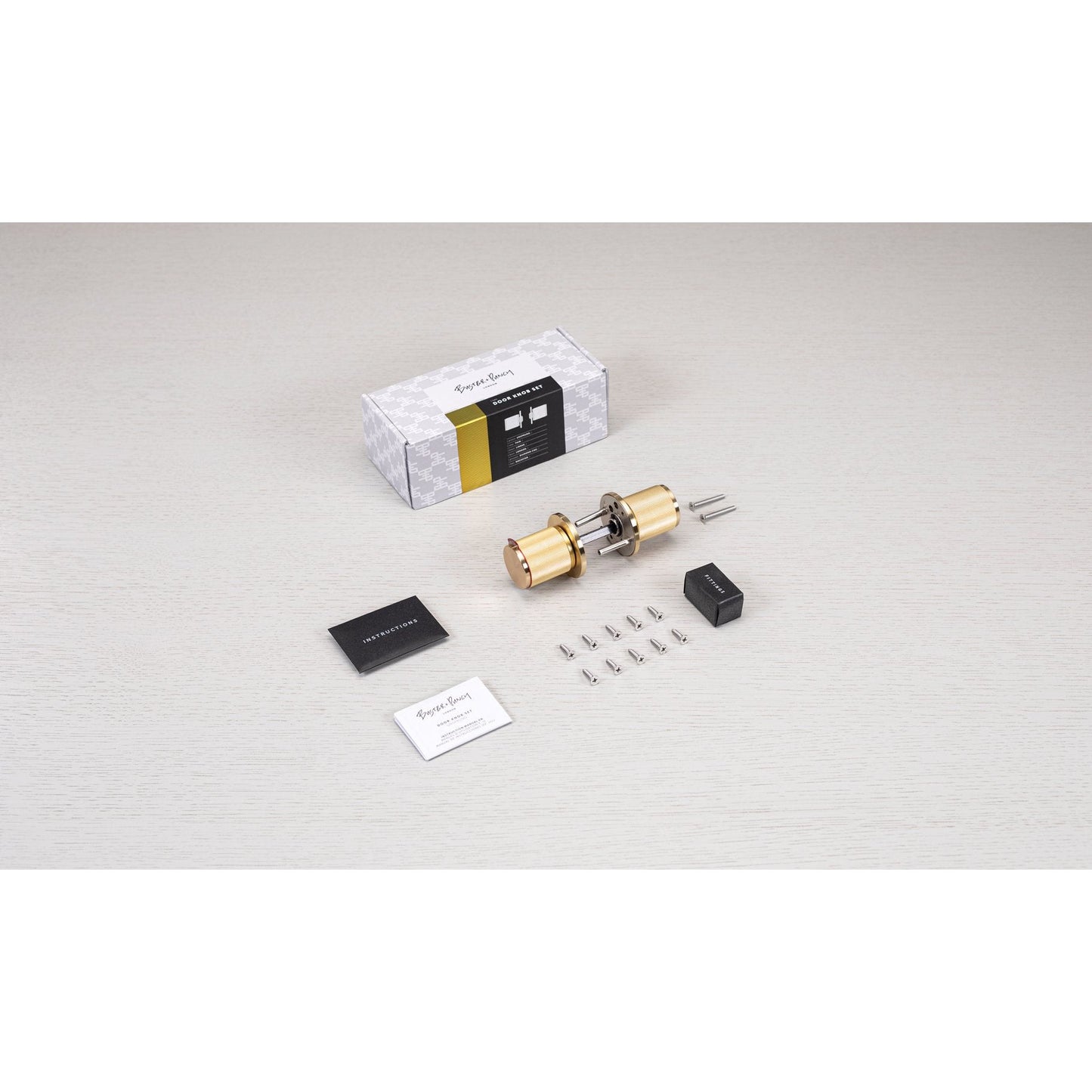 DOOR KNOB / LINEAR / WELDERS BLACK