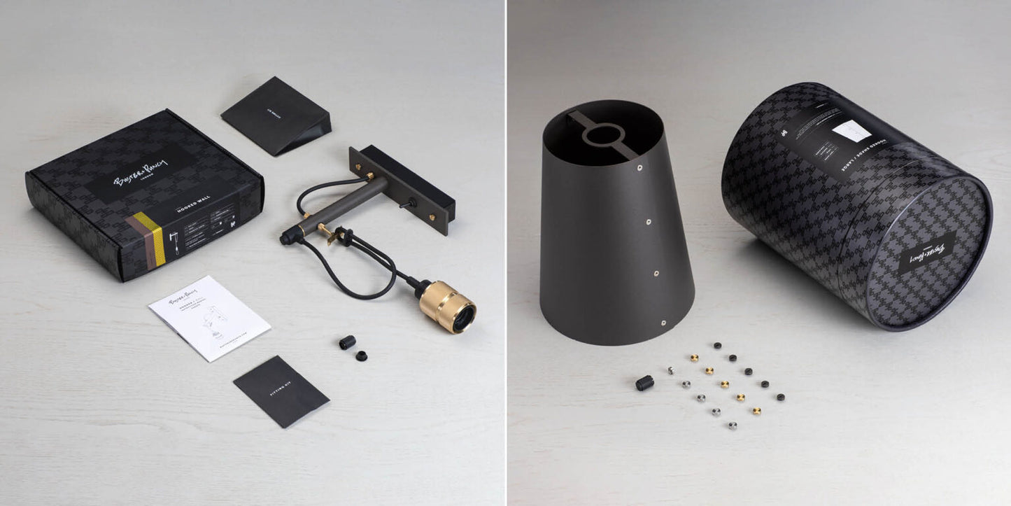 HOOKED WALL / LARGE / GRAPHITE / BRASS