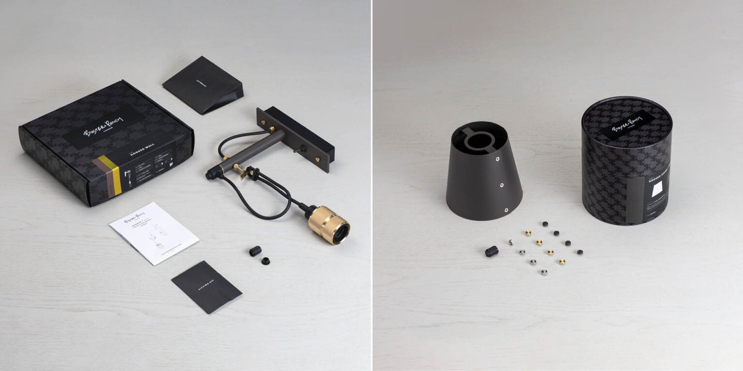 HOOKED WALL / SMALL / GRAPHITE / BRASS