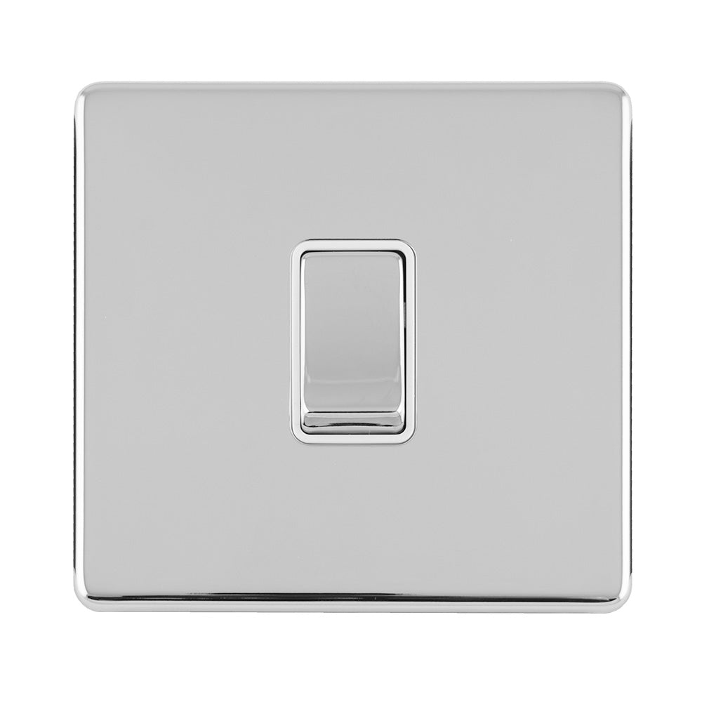 Concealed 3mm 1 Gang 20Amp Dp Switch - Polished Chrome