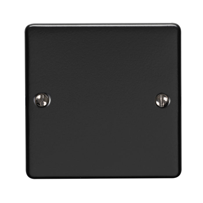 Enhance Decorative Single Blank Plate - Matt Black