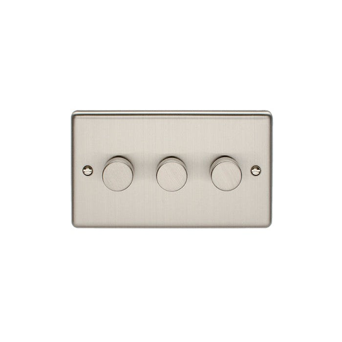 Enhance Decorative 3 Gang Dimmer - Satin Stainless