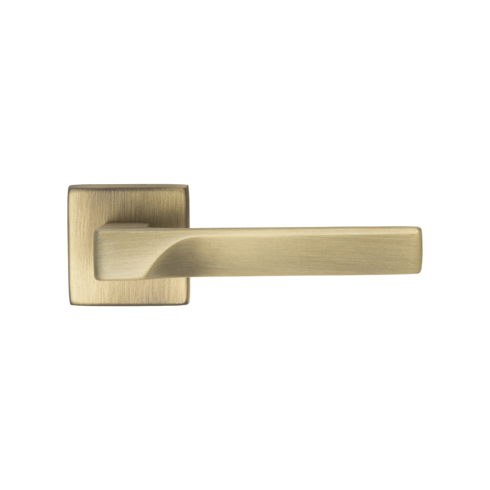 Flash Lever On Square Rose Antique Brass