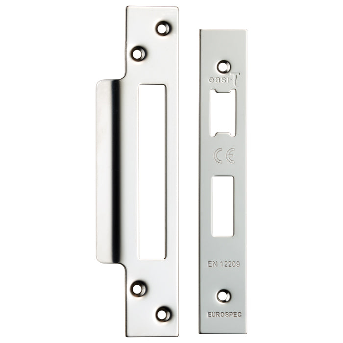 Easi - T Forend Strike and Fixing Pack-Bright Stainless Steel-Square Forend