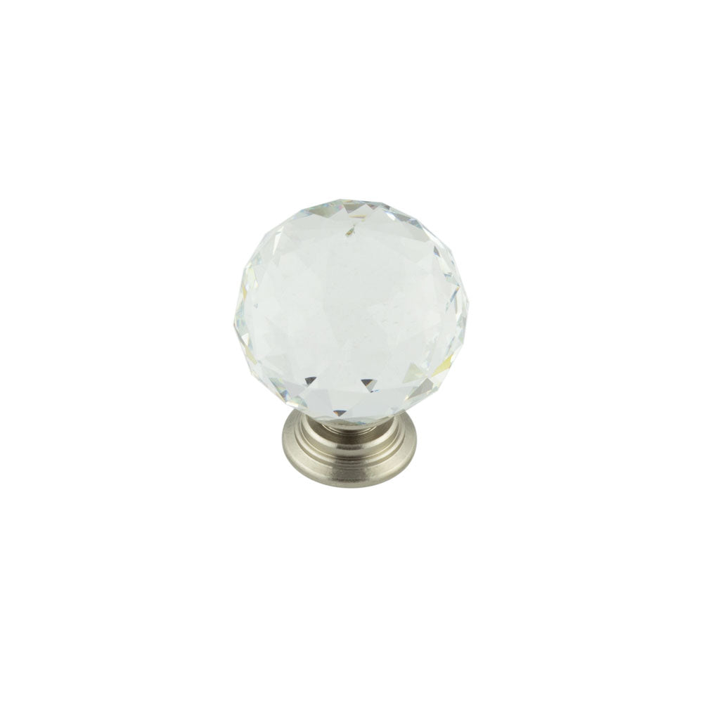 Faceted Glass Ball Knob