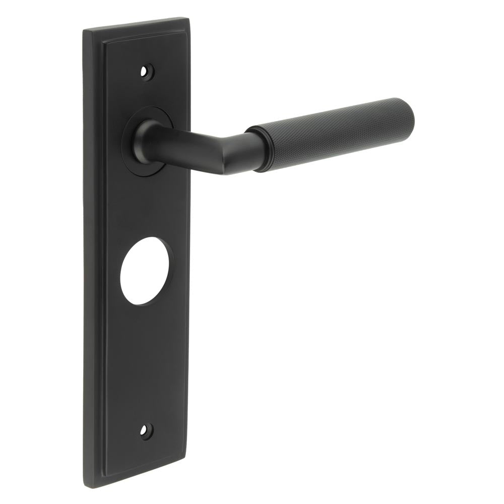 Piccadilly Door Handle Bathroom Backplate Matt