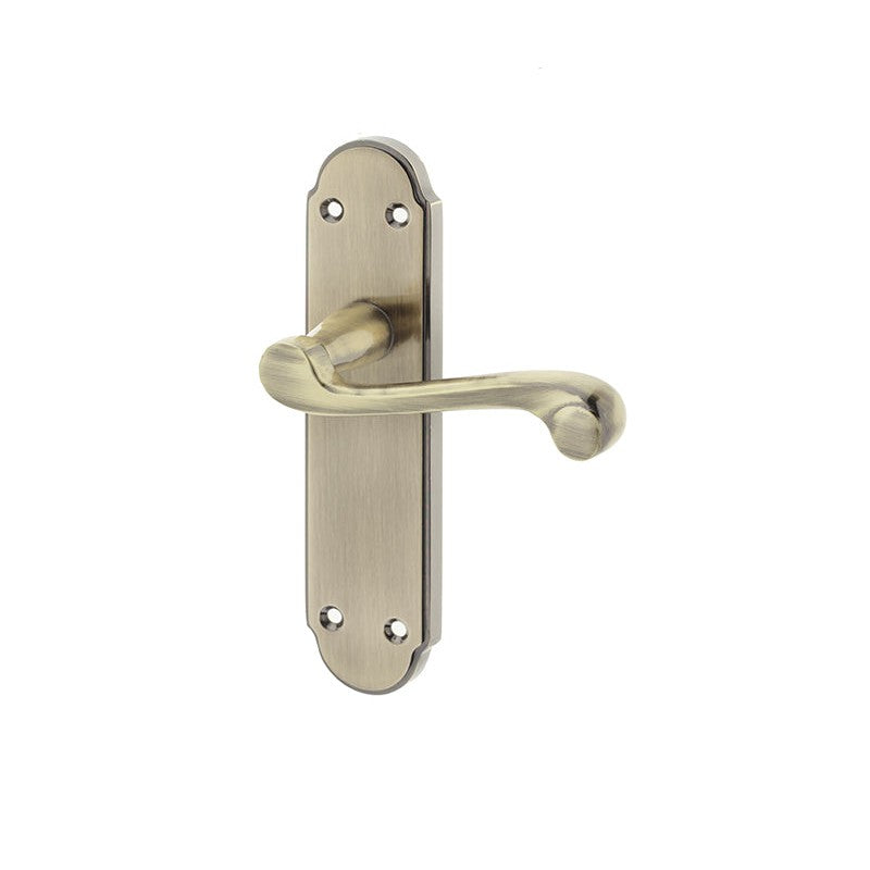 Marlow Suite Door Handle on Latchplate Antique Bronze