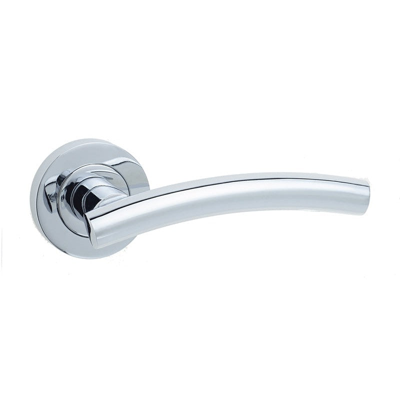Curve Door Handle on Rose