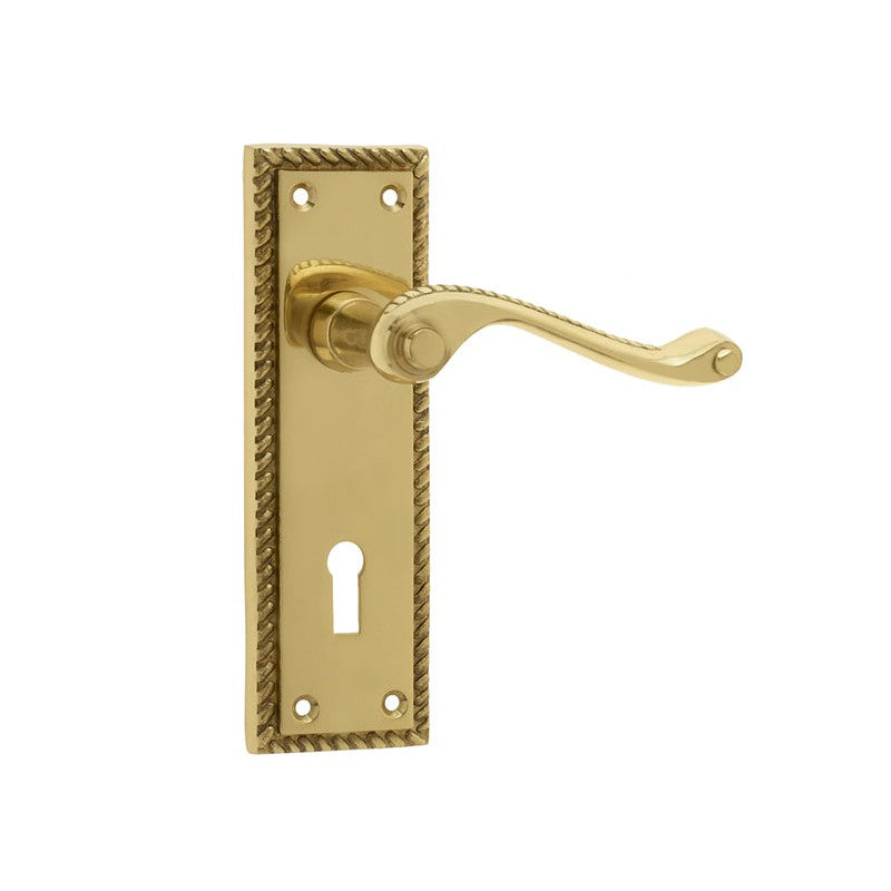 Georgian Suite Door Handle on Lockplate