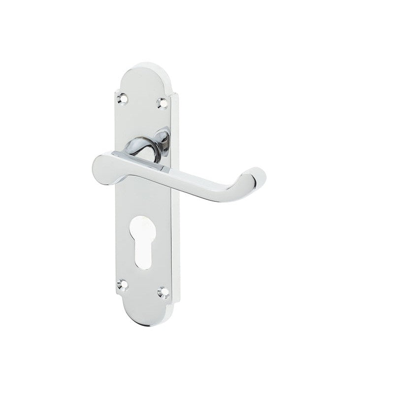 Epsom Suite Door Handle on Euro Profile Lockplate
