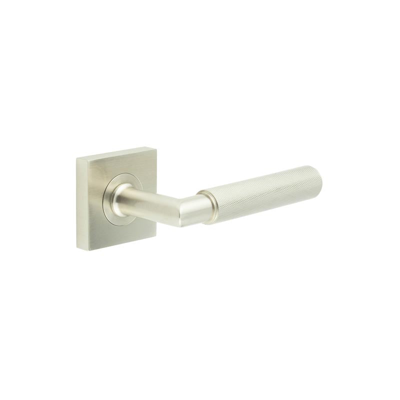 Piccadilly Door Handle on Square Plain Rose