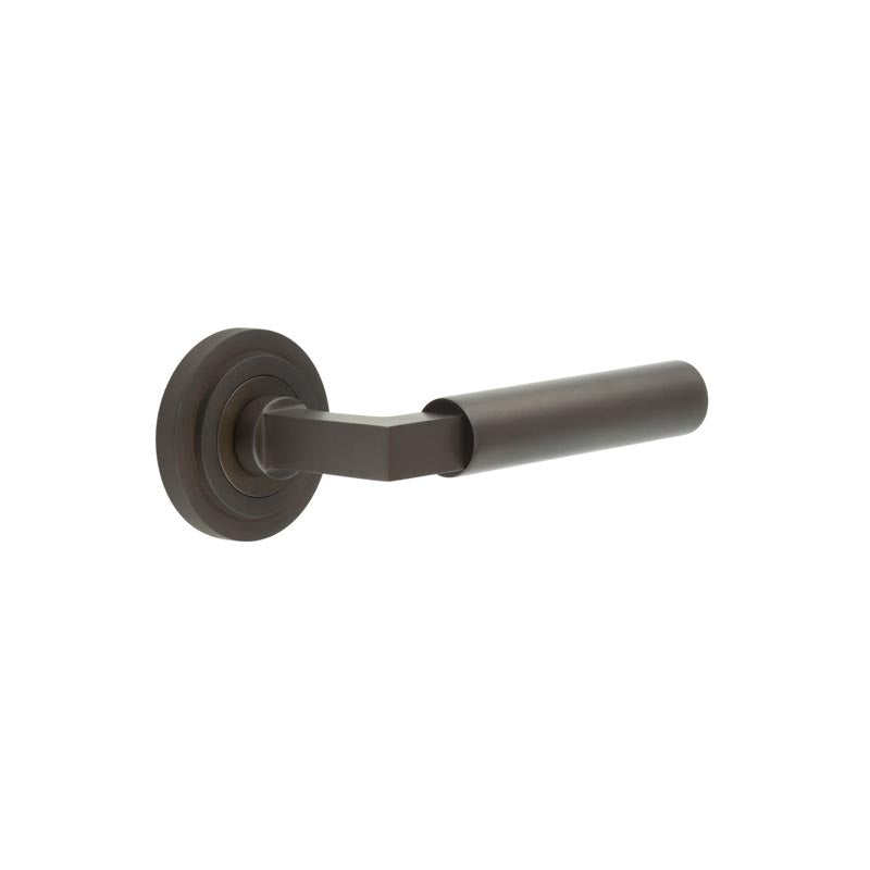 Westminster Door Handle on Stepped Rose