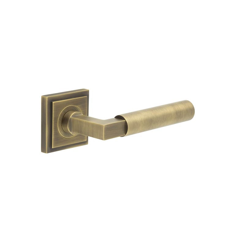 Westminster Door Handle on Square Stepped Rose