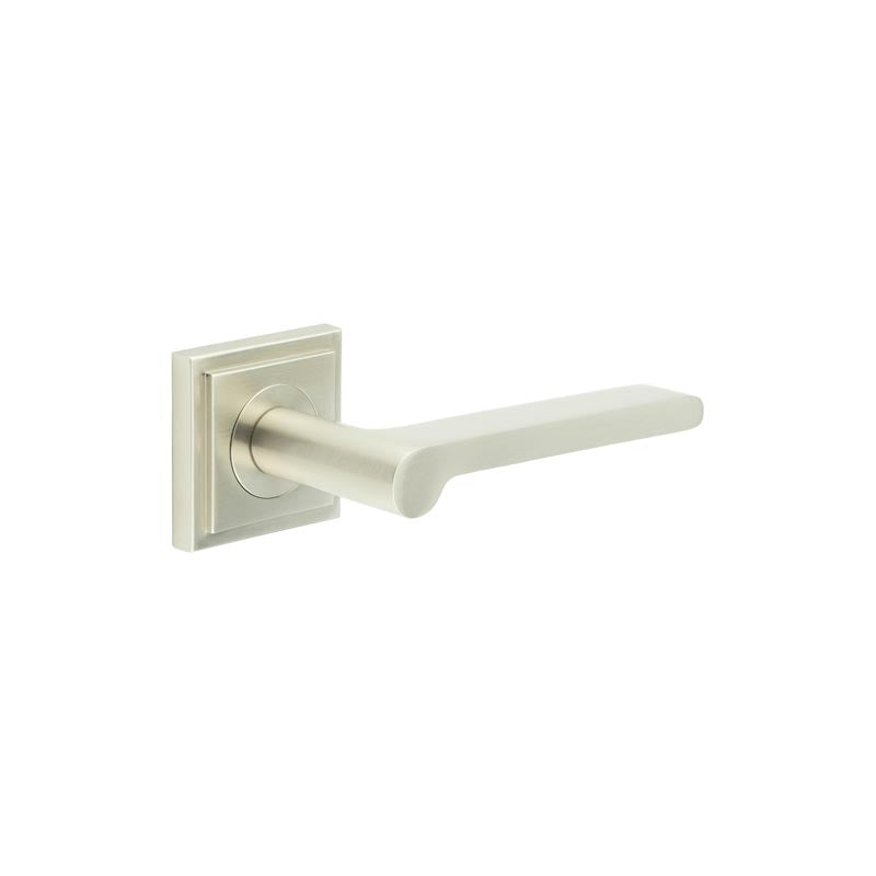 Fitzrovia Door Handles Square Stepped Rose