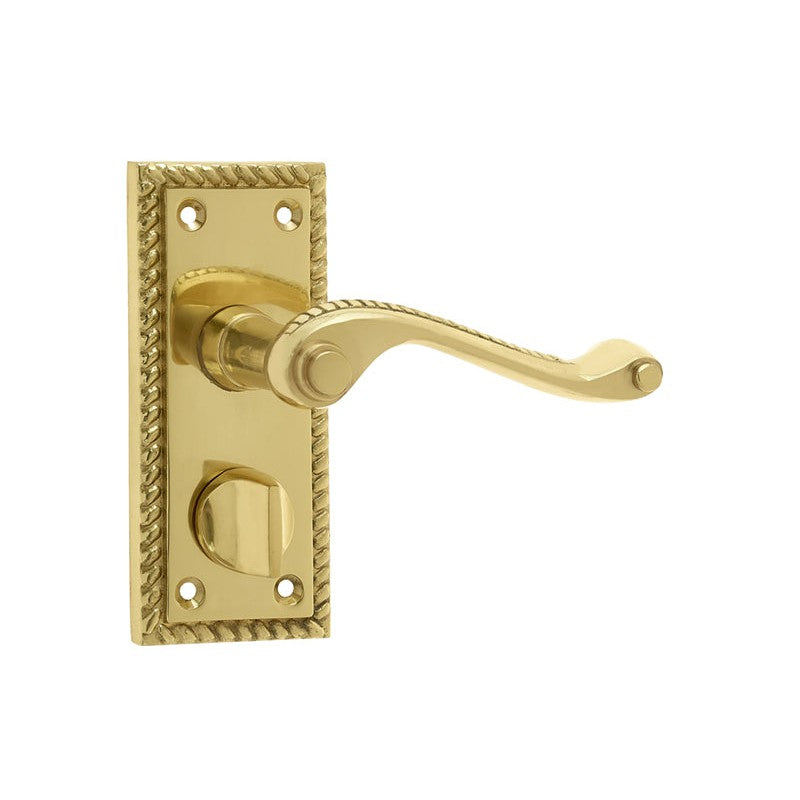 Georgian Suite Door Handle on Privacy Plate