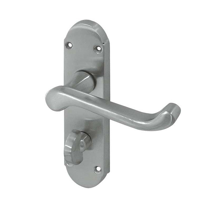 Epsom Suite Door Handle on Bathroom Plate