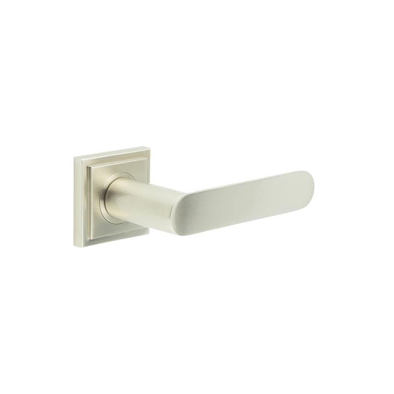 Kensington Door Handles Square Stepped Rose