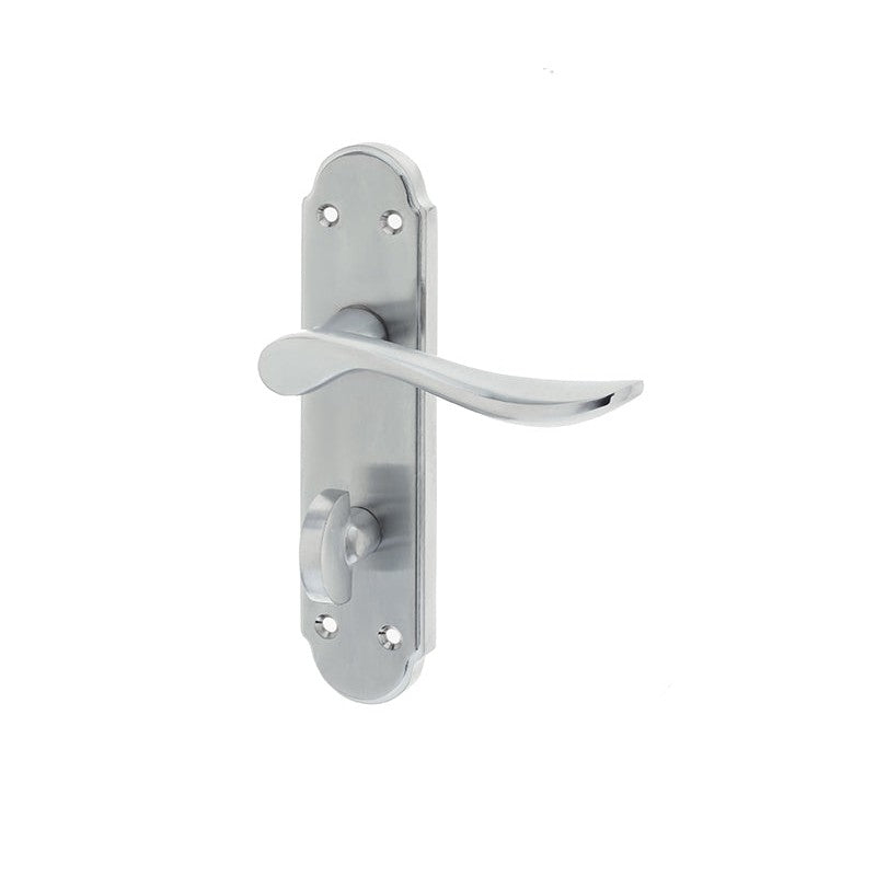 Henley Suite Door Handle on Bathroom Plate
