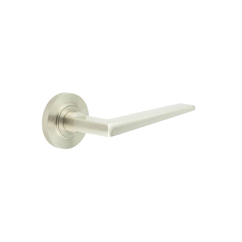 Mayfair Door Handle on Knurled Rose