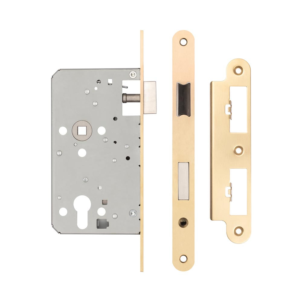 Jedo 72mm Din Escape Locks - Radiused / Satin Brass