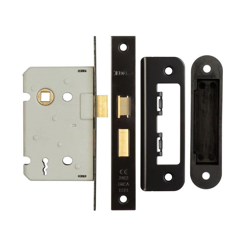 Black Door Locks & Latches x2