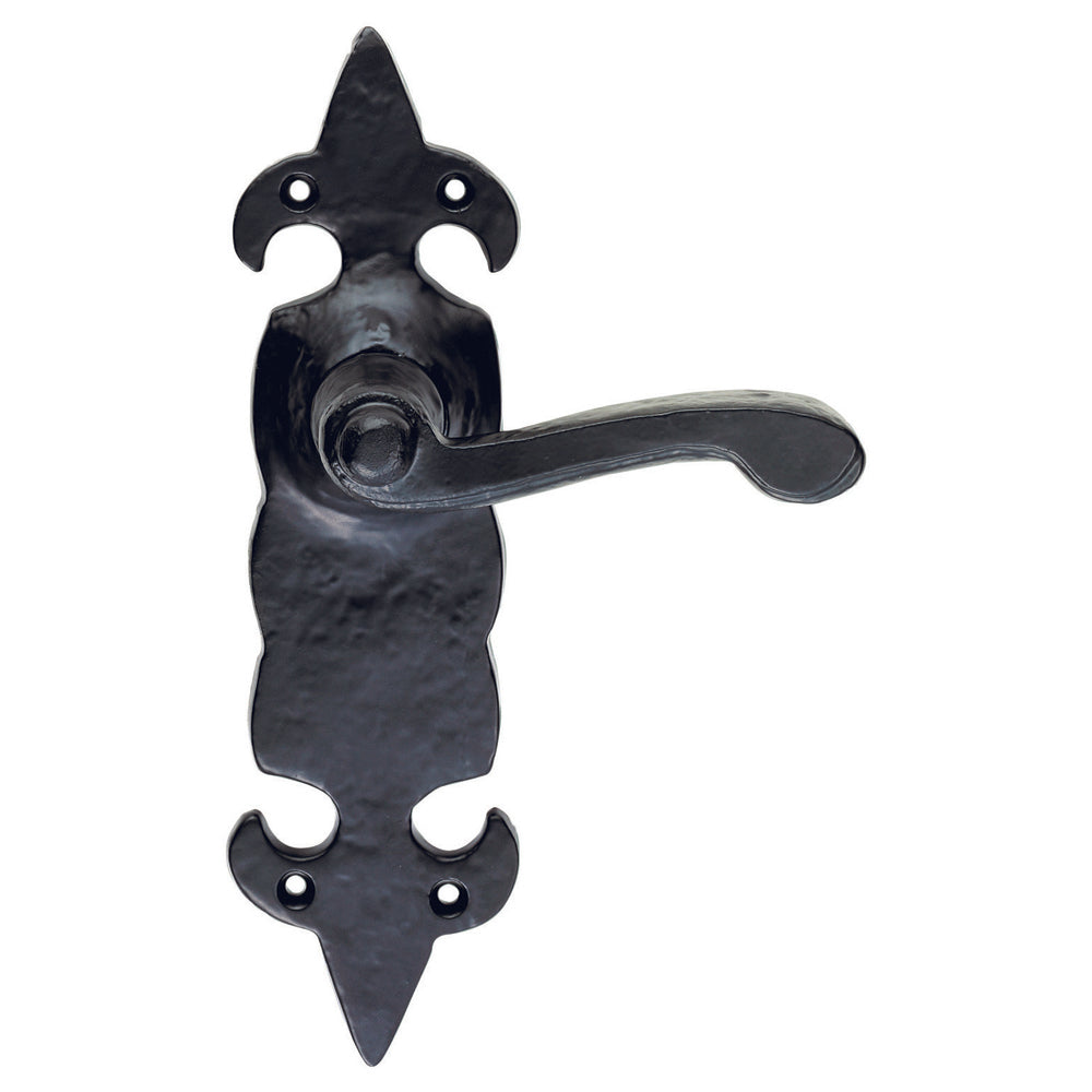 Fleur de lys' Lever on Latch Backplate