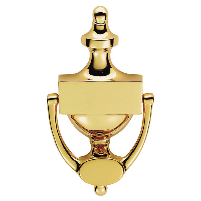 Victorian Urn Door Knocker 196mm Polished Brass