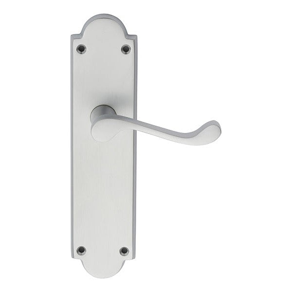 Victorian Scroll Lever on Shaped Latch Backplate
