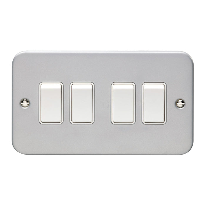 Utility 4 Gang Switch - Grey