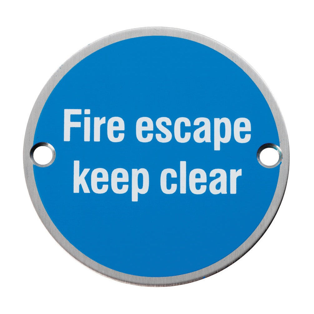 Signage Fire Escape - Keep Clear