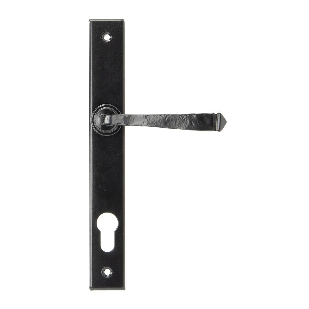 Black Avon Slimline Lever Espag. Lock Set