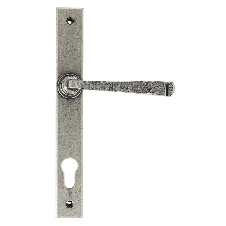 Pewter Avon Slimline Lever Espag. Lock Set