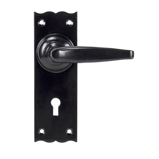 Black Oak Lever Lock Set