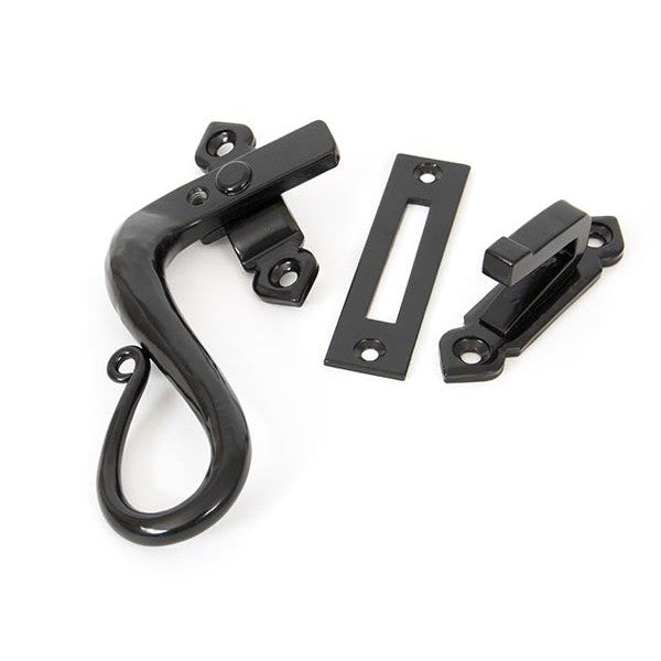 Black Locking Shepherd's Crook Fastener - LH