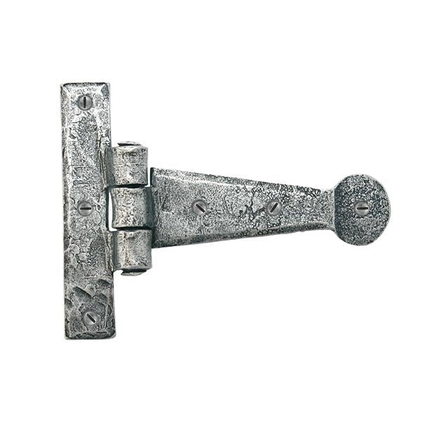 Pewter 4" Penny End T Hinge (pair)